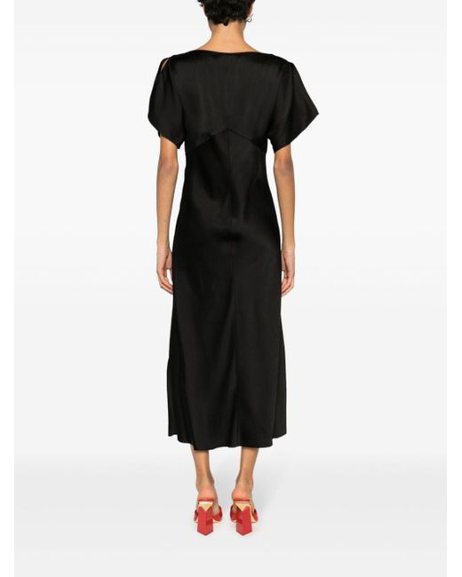 N°21 Midi-jurk Met Boothals in het Black