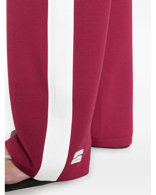 Marc Cain Red Patch-Pockets Track Pants