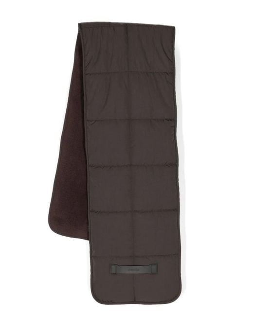 Spoonyard Brown Logo-Appliqué Padded Scarf