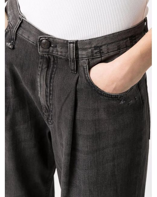 R13 Black Ellery Wide-Leg Jeans