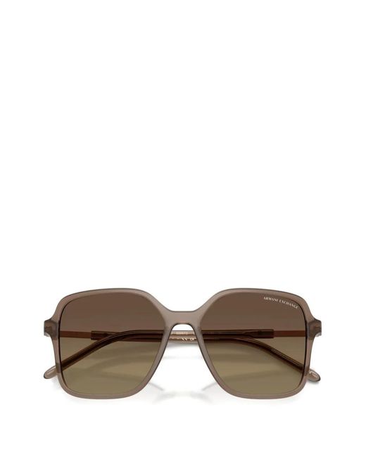 ARMANI EXCHANGE Gray Square-Frame Sunglasses