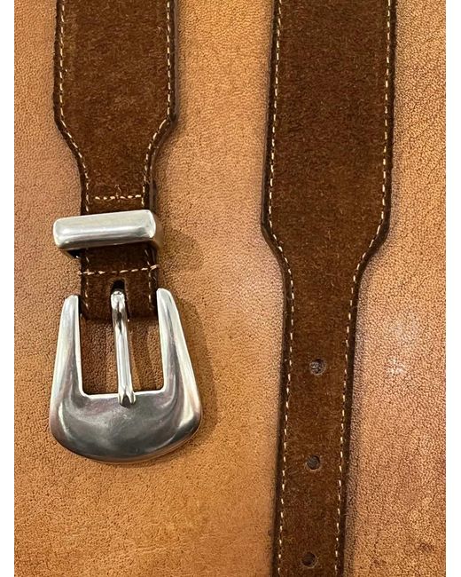 Fortela Brown Phoenix Suede Buckle Belt for men