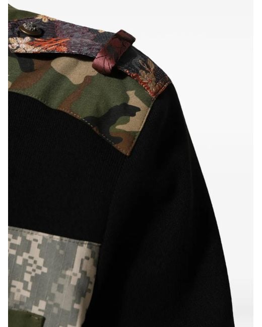 Dolce & Gabbana Black Patchwork Sweater for men