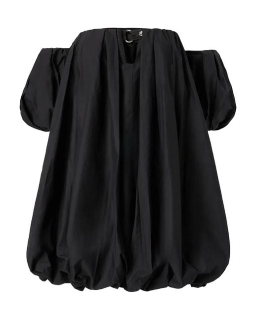 Pinko Women's Black Balloon-Hem Mini Dress