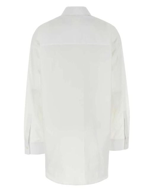 Givenchy White Sequin-Collar Oversize Shirt