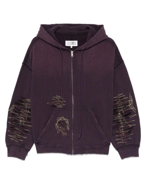 MM6 by Maison Martin Margiela Purple Sweaters