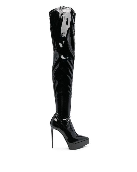 Le Silla Black Uma Overknee-Stiefel 135mm