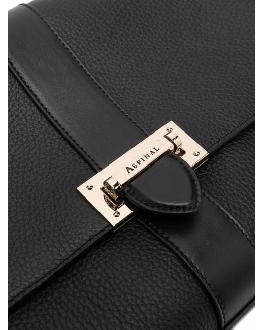 Aspinal Black Lottie Crossbody Bag