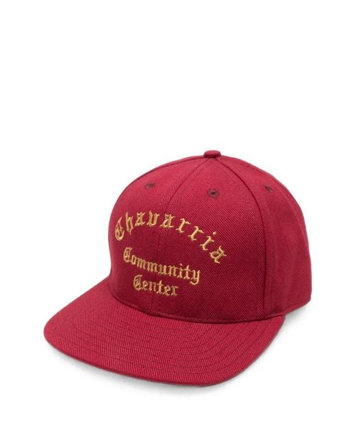 Willy Chavarria Embroidered Flat-Peak Cap for men