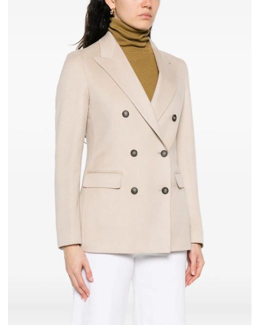Tagliatore Natural Double-Breasted Buttoned Jacket