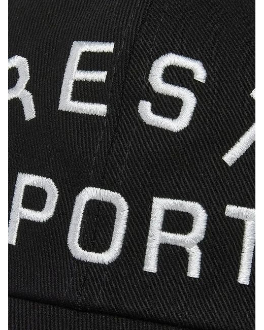 Rest&Recreation Black Logo-Embroidered Cap