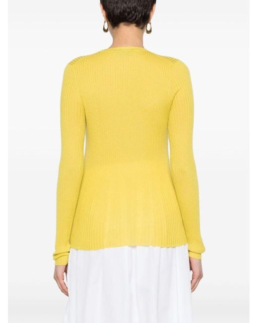 Gabriela Hearst Yellow Browning Pullover mit rundem Ausschnitt