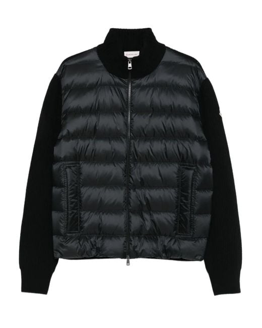 メンズ Moncler キルティング カーディガン Black