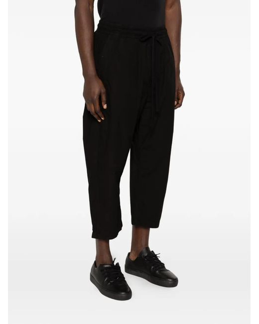 Thom Krom Black Drawstring Trousers for men