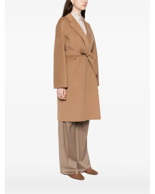 Max Mara Brown Aceri Tie-waist Coat