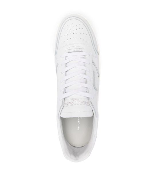Philippe Model Nice Leren Sneakers in het White voor heren