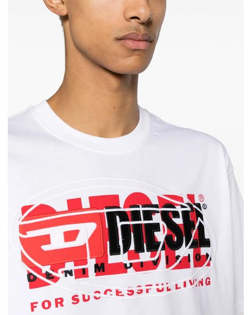 DIESEL White T-Shirts And Polos for men