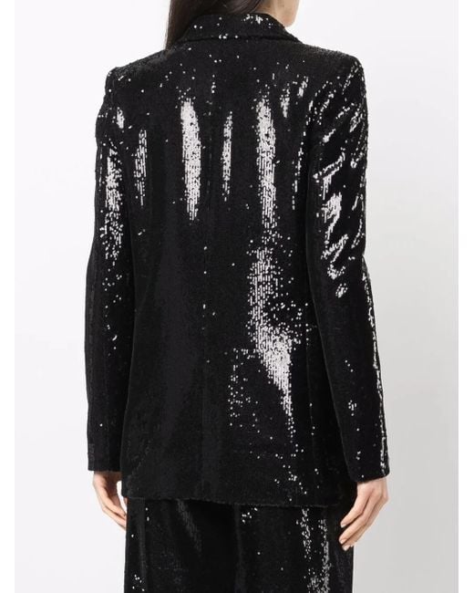 Philipp Plein Black Sequin-Embellished Blazer
