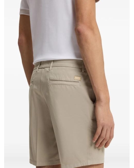 Boss White Logo-Patch Shorts for men