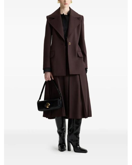 Patou Brown Single-Breasted Belted Jacket