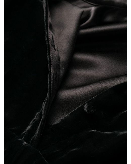 Saint Laurent Black Long-sleeve Minidress