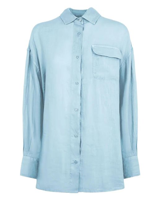 FK Blue Pocket-Detail Shirt