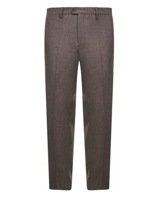 D4.0 Gray Pressed-Crease Trousers for men