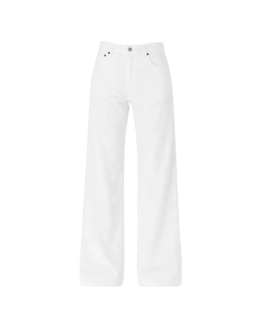 Haikure White Belt-Loop Jeans