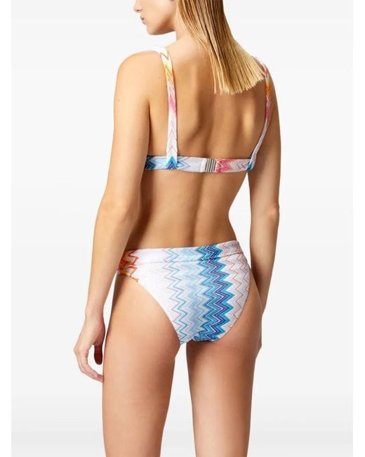 Missoni Blue Zigzag-Knit Bikini Set