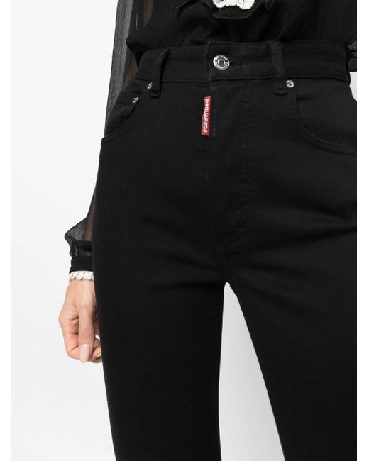 DSquared² Black High Waist Twiggy Jean