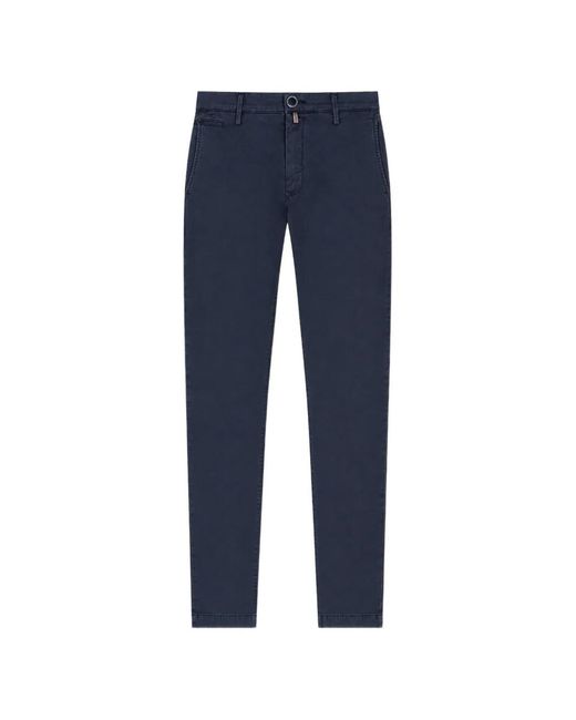Jacob Cohen Blue Logo-Embroidered Trousers for men