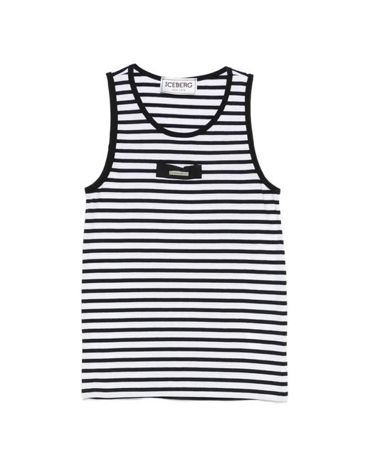 Iceberg Black Striped Top