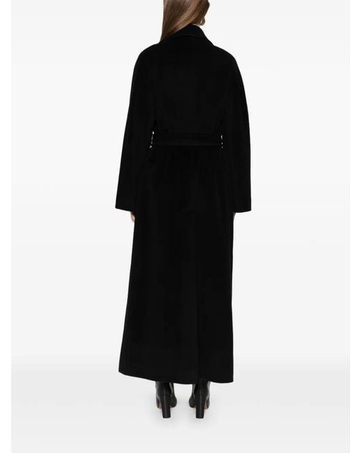 Tagliatore Black Mantel mit Gürtel