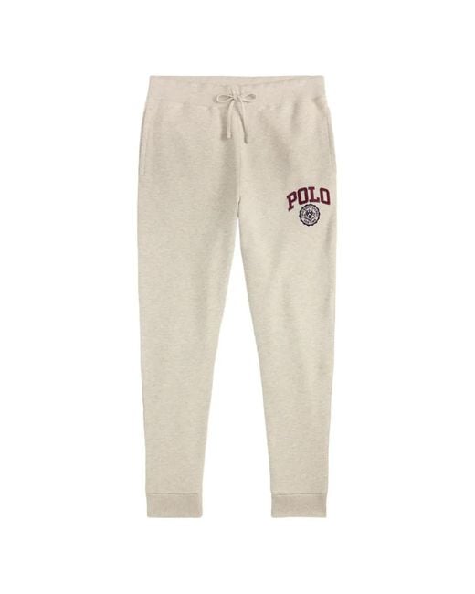 Polo Ralph Lauren Natural Logo-Patch Drawstring Track Pants for men