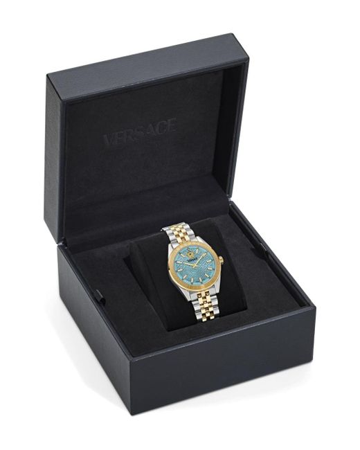 Versace V-code 36mm Horloge in het Blue