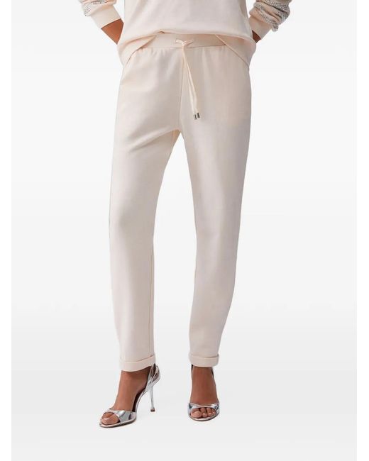 Liu Jo White Elasticated Drawstring Trousers