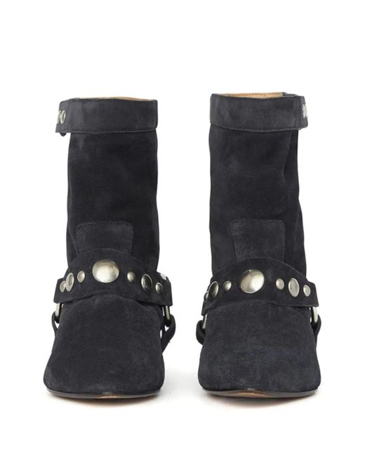 Isabel Marant Black Stania Studded Suede Boots