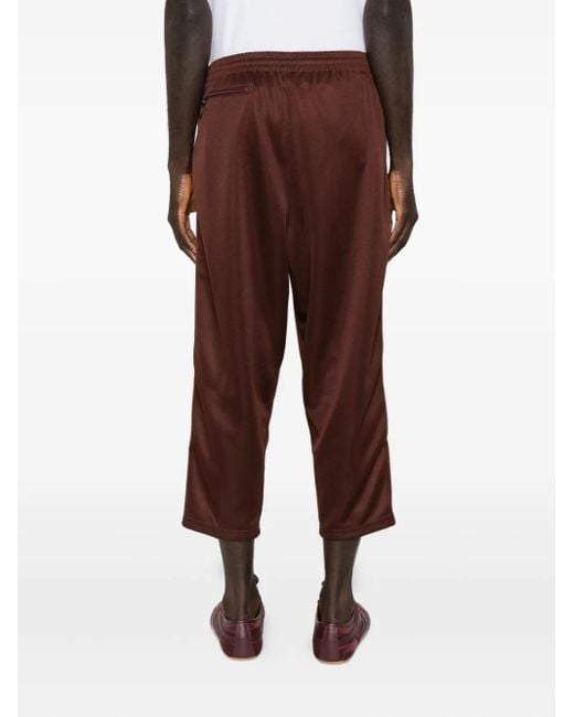 Needles Purple Side-Stripe Logo-Detail Pants for men