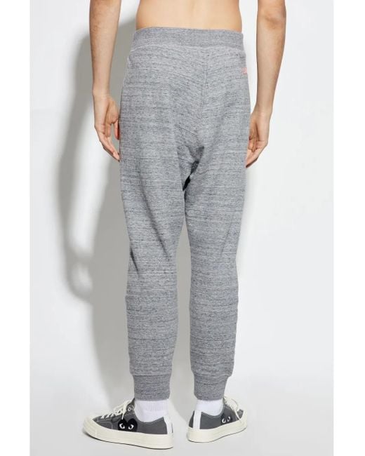 DSquared² Gray Logo-Print Track Pants for men