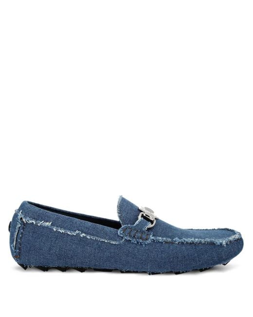 メンズ Philipp Plein デニムローファー Blue