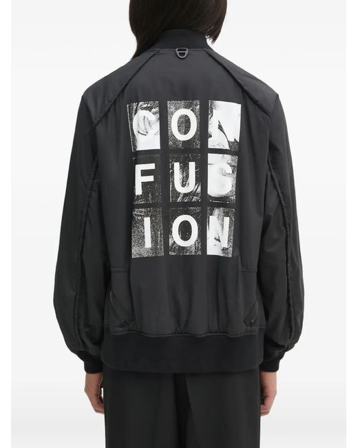 Undercover Gray Zip-Detail Bomber Jacket for men