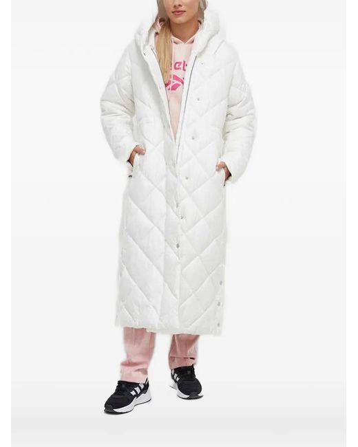 Didriksons White Quilted Concealed-Zip Coat