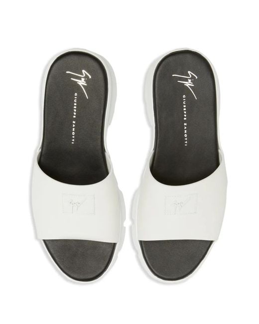 Giuseppe Zanotti White Apocalypse Hot Platform Sandals