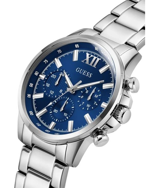 Guess Blue Multifunction 44Mm Watch for men