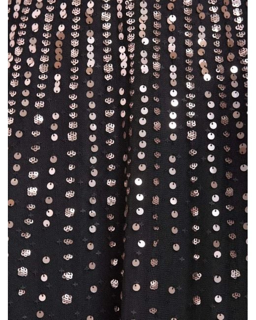 Needle & Thread Black Moonlight Cape-Detail Midi Dress