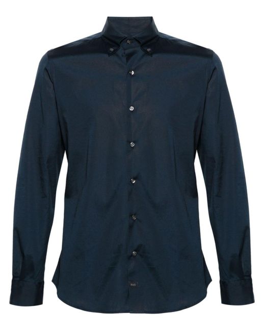 Fay Blue Plain Cotton Shirt for men