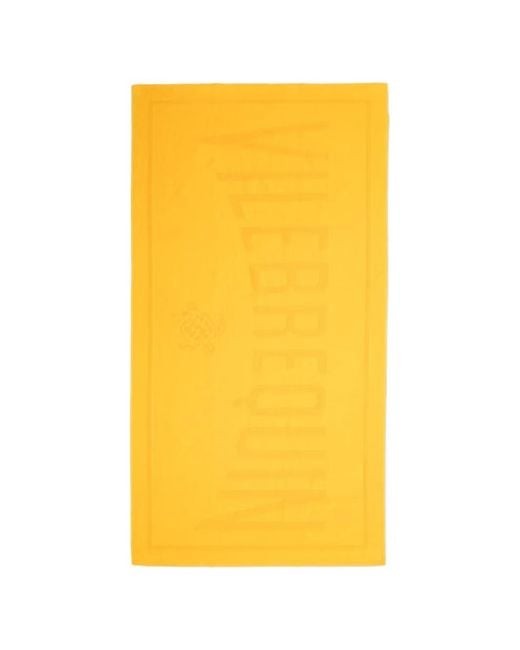 Vilebrequin Yellow Logo-Embossed Beach Towel