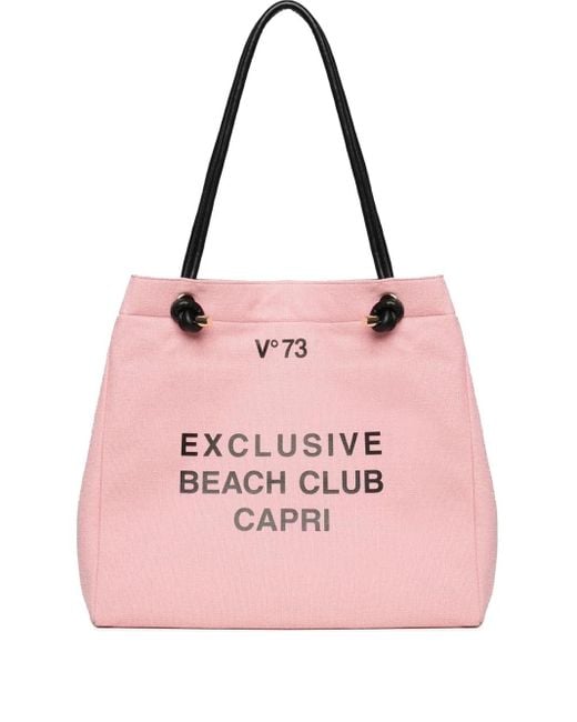V73 Pink Capri Strandtasche