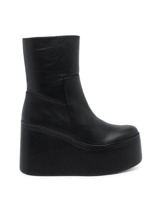 Paloma Barceló Black Barta Platform Ankle Boots