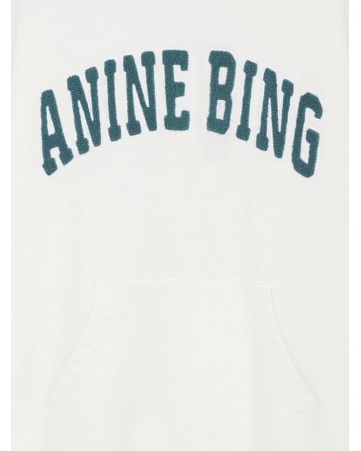 Anine Bing White Harvey Organic-Cotton Hoodie